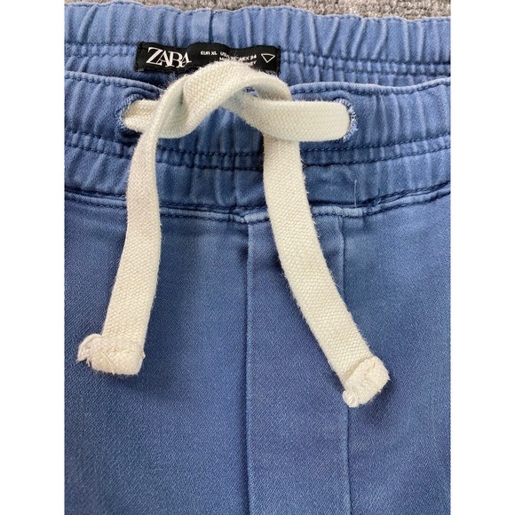 Zara Joggers Mens XLarge Blue Adjustable Waist Pockets Pull On Sweats Active - Picture 6 of 12